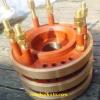 slip ring for kirloskar crane duty motor  frame 560
ring : bronze 
stud : brass 
material : epoxy resin